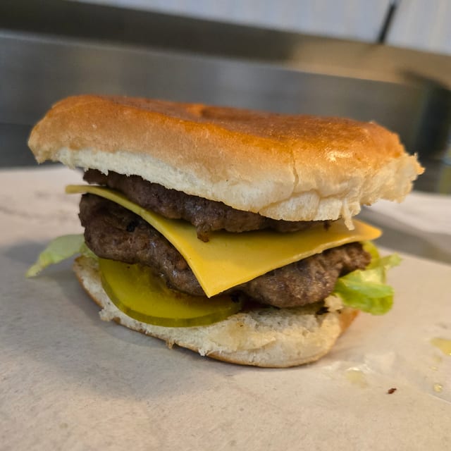 Double Meat Cheese Burger.